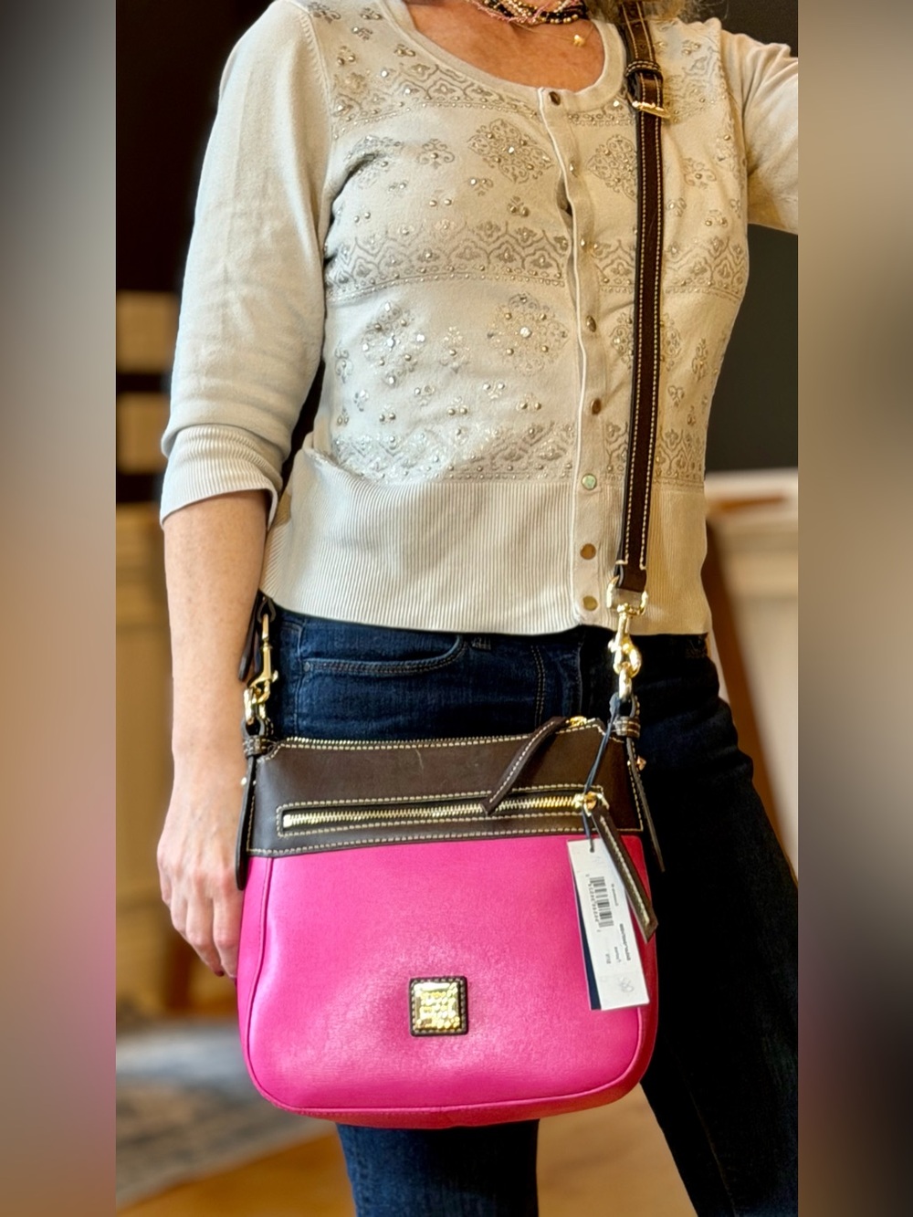 Dooney & Bourke Barbiecore Pink Saffiano Crossbody